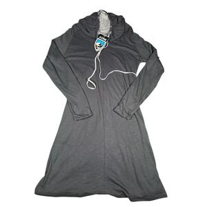 Kuhl Women's Long Sleeve Hooded Reversible Dress in Charcoal Gray